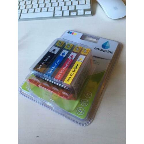 Inktcartridge HP zwart en kleur 364 XL met chip