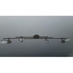RVS 4 spots plafondlamp 4x E14