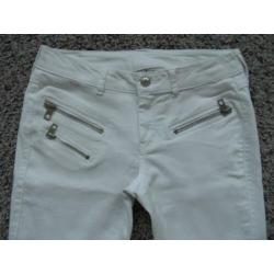 MANGO Jeans leuk ZGAN wit stretch spijkerbroek ritszakken 36