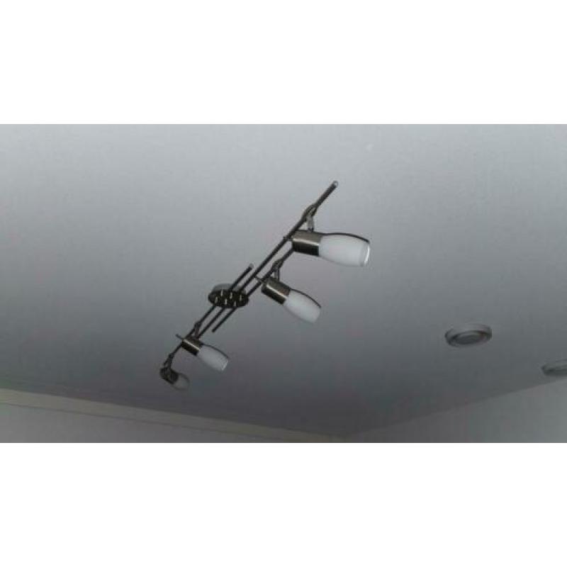 RVS 4 spots plafondlamp 4x E14