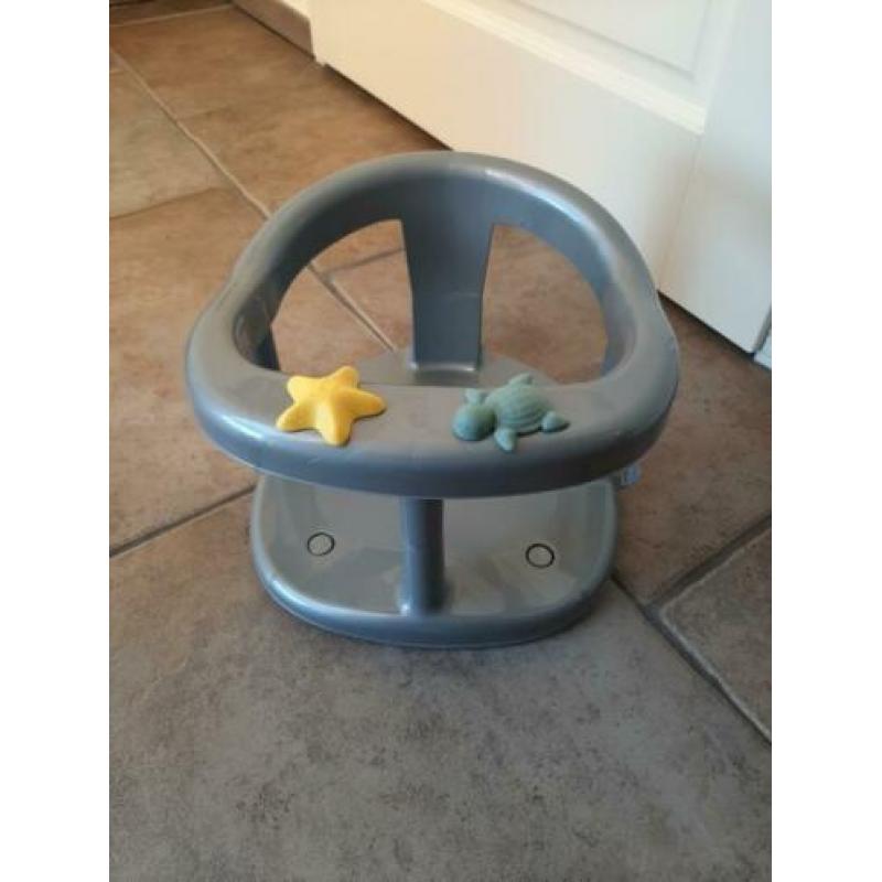 Te koop baby badring zilvergrijs.