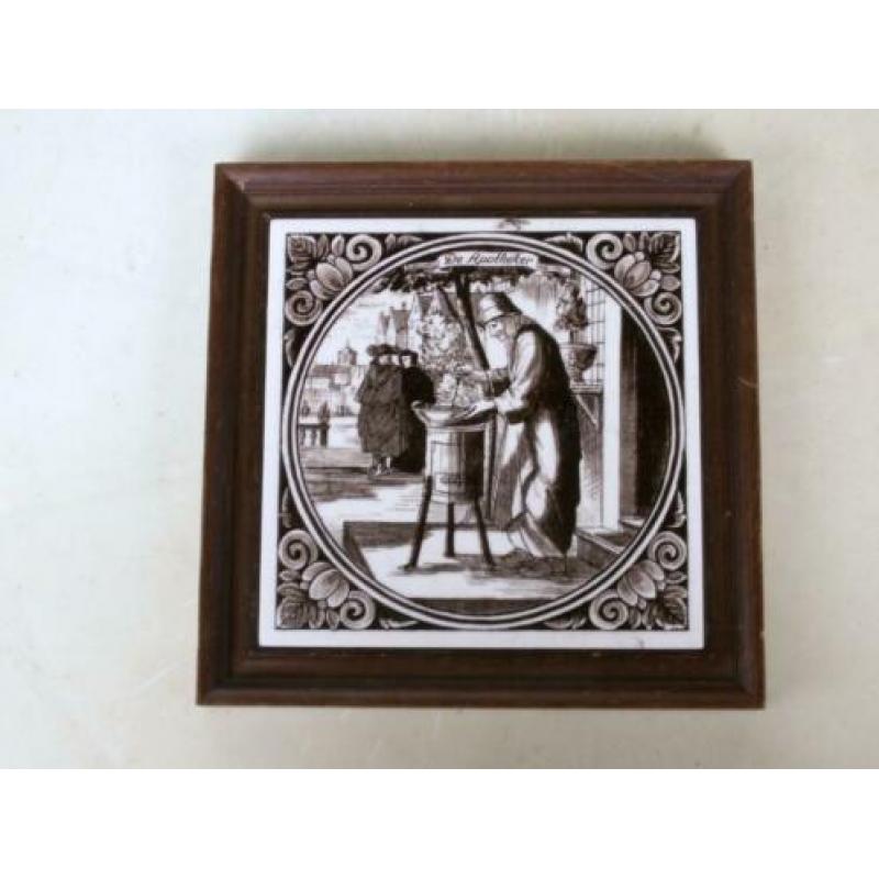 Ingelijste tegel de apotheker 19x19cm