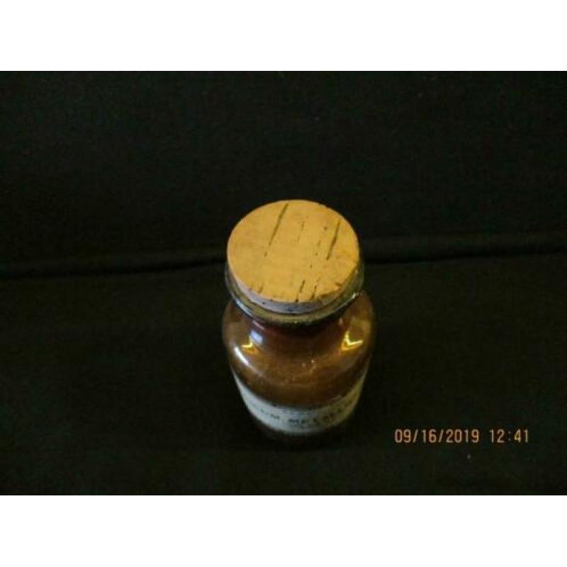 B-342 Medisch antiek, bruine apotheekfles Zincum Metallicum