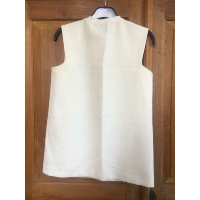 Zara top nieuw xs wit zomers mango h&m koopje rits