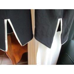 mj/ CARTOON broek maat 40 = 36 zwart met ecru kleur bies