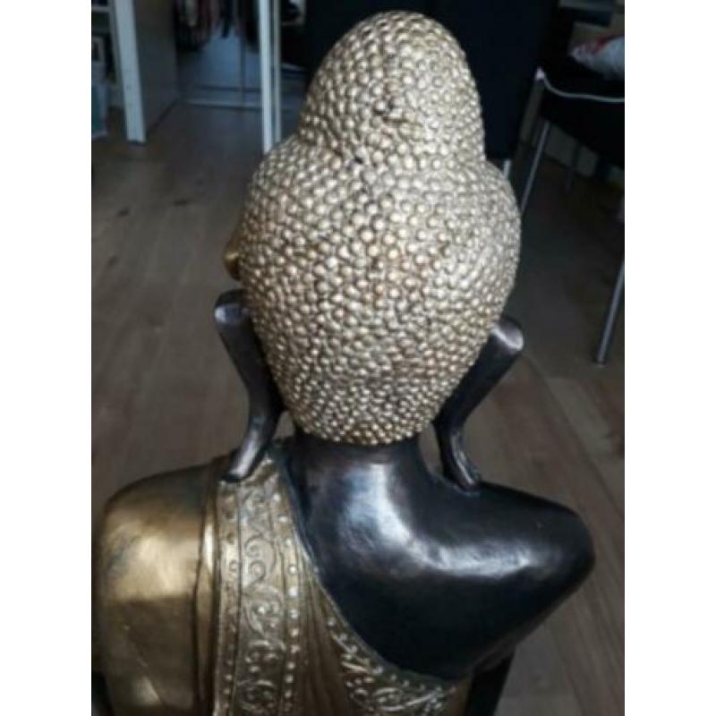 Boeddha zittend goudkleurig, als nieuw!