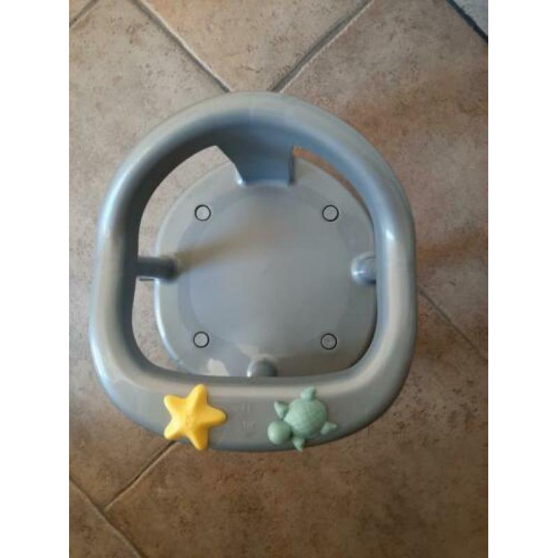 Te koop baby badring zilvergrijs.