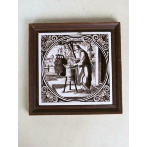 Ingelijste tegel de apotheker 19x19cm