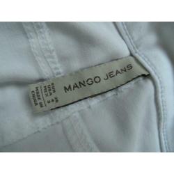 MANGO Jeans leuk ZGAN wit stretch spijkerbroek ritszakken 36