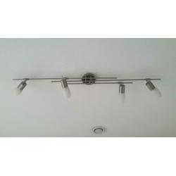 RVS 4 spots plafondlamp 4x E14