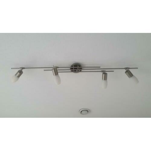 RVS 4 spots plafondlamp 4x E14
