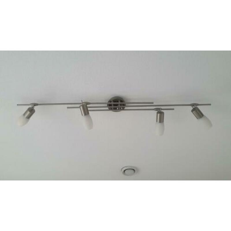 RVS 4 spots plafondlamp 4x E14