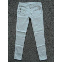 MANGO Jeans leuk ZGAN wit stretch spijkerbroek ritszakken 36
