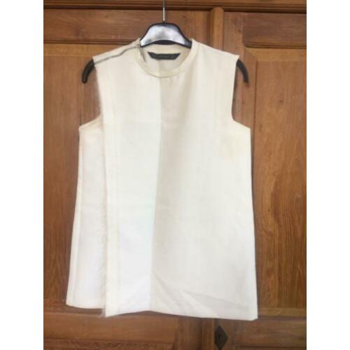 Zara top nieuw xs wit zomers mango h&m koopje rits