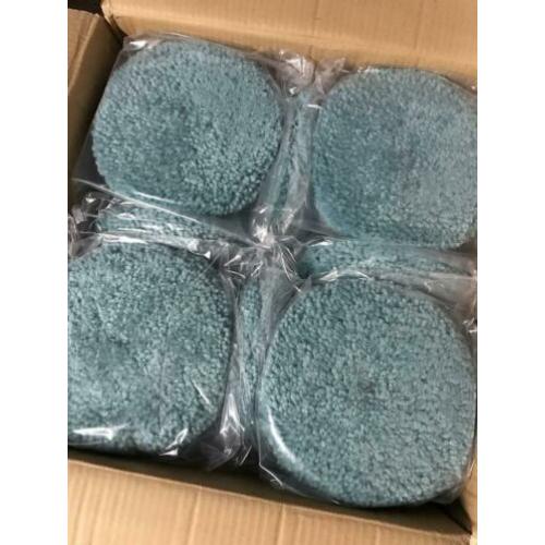 Partij wol polijstpads 220 mm dubbelzijdig ca 920 st