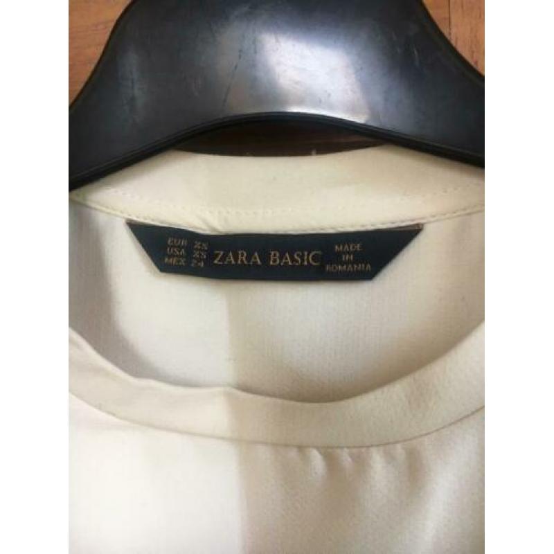 Zara top nieuw xs wit zomers mango h&m koopje rits