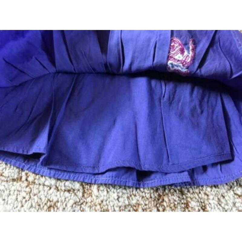 Paarse rok maat 92 verstelbaar taille,riem,rits 100% katoen.