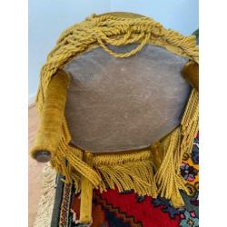 Vintage geel boudoir stoeltje