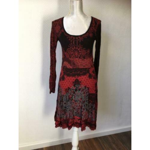 Desigual jurk maat M zwart rood
