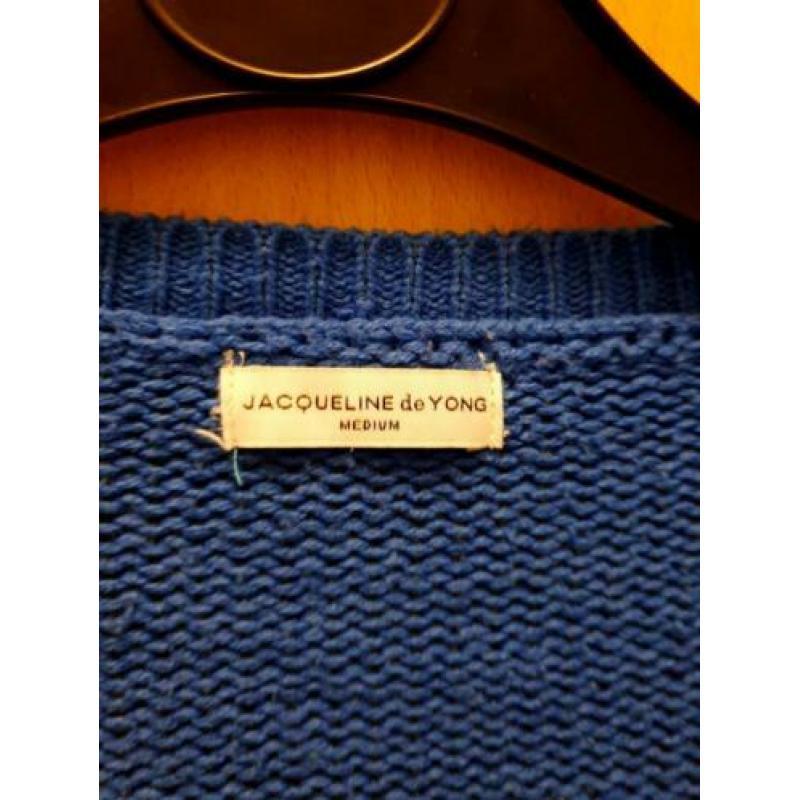 Jacqueline de Yong kobaltblauw vest maat M