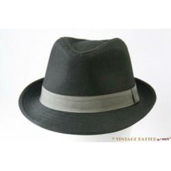 gleufhoed Trilby zwart katoen 56 nieuw unisex