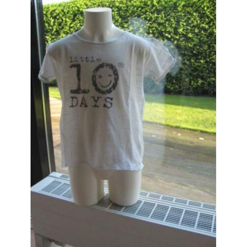 10 Days super mooi gaaf wit T shirt in top staat mt 140