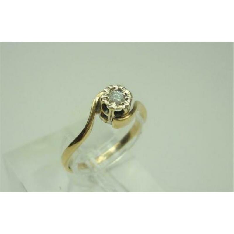 Ring goud met 0.10K diamant / Z6269