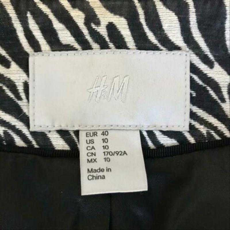 Zebra print jasje van H&M - opbrengst voor goede doel ??