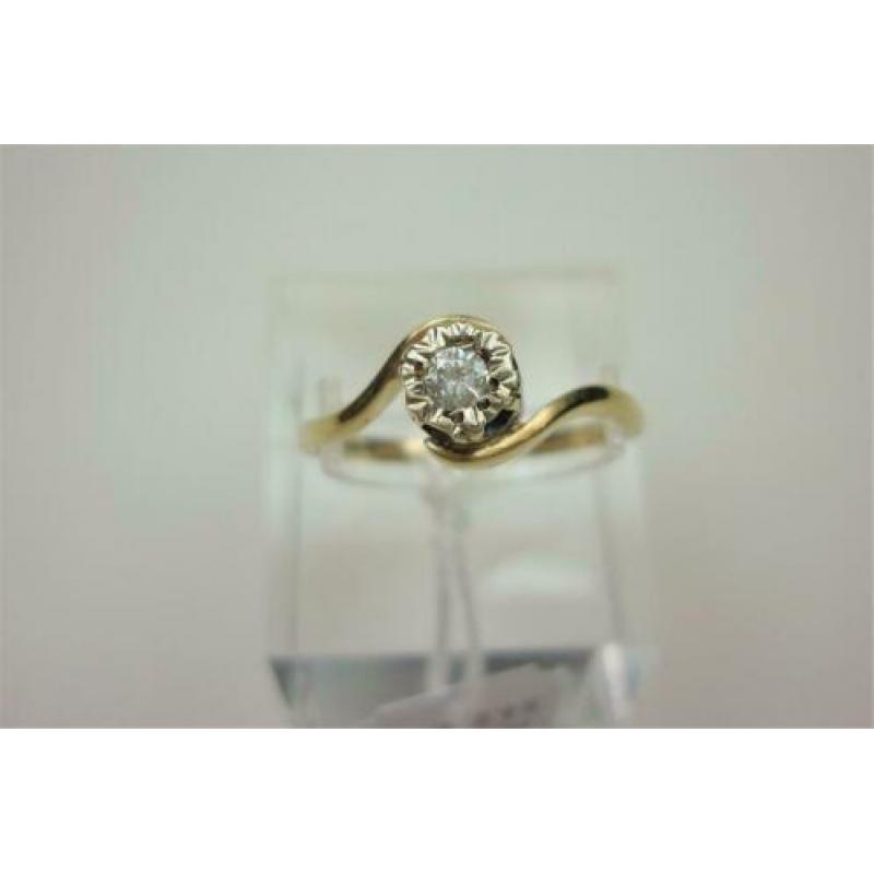 Ring goud met 0.10K diamant / Z6269