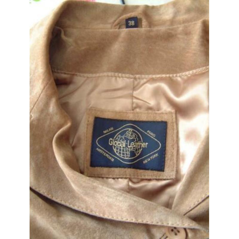 z.g.a.n. suede jas Global Leather maat 38