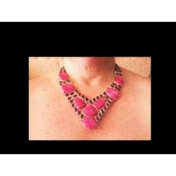 Bijzonder Zilveren Collier Robijnen en Granaten!