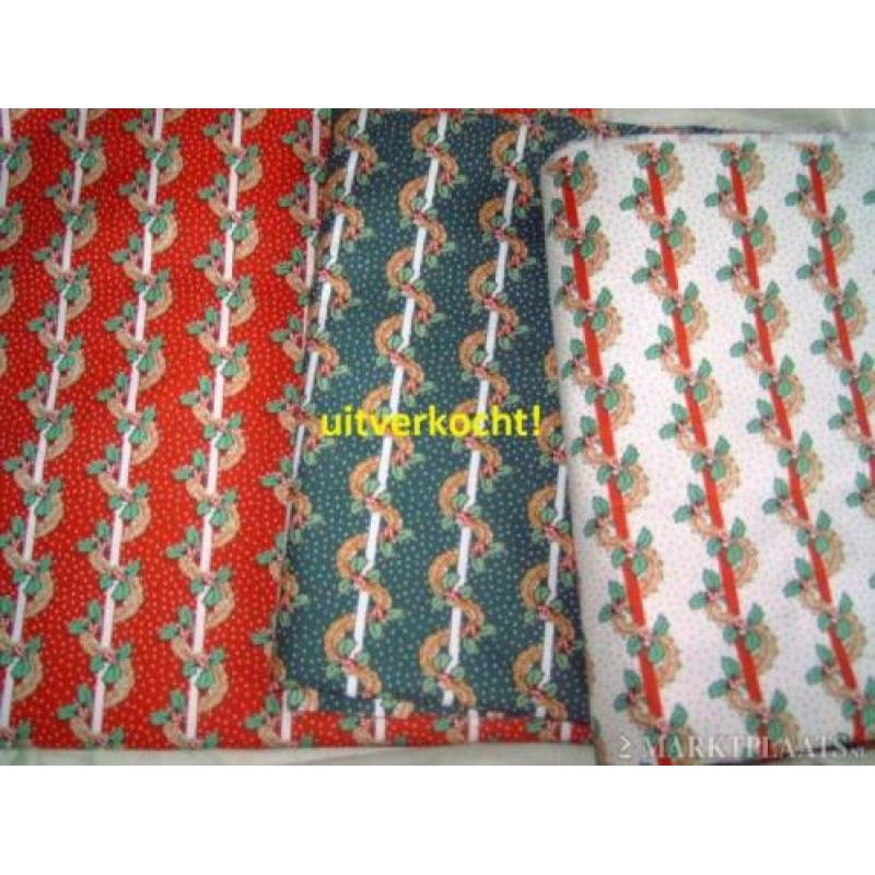 quilt stof stroken hulst 2 kleuren 0,5 meter 2,25