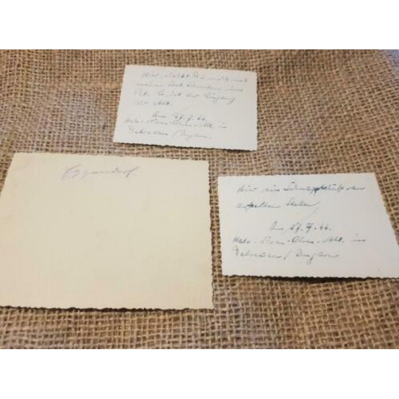 3 foto's beschreven lazaret num. Bekend 07/44 Duitsland