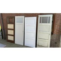 Diverse paneeldeuren jaren 30, authentiek