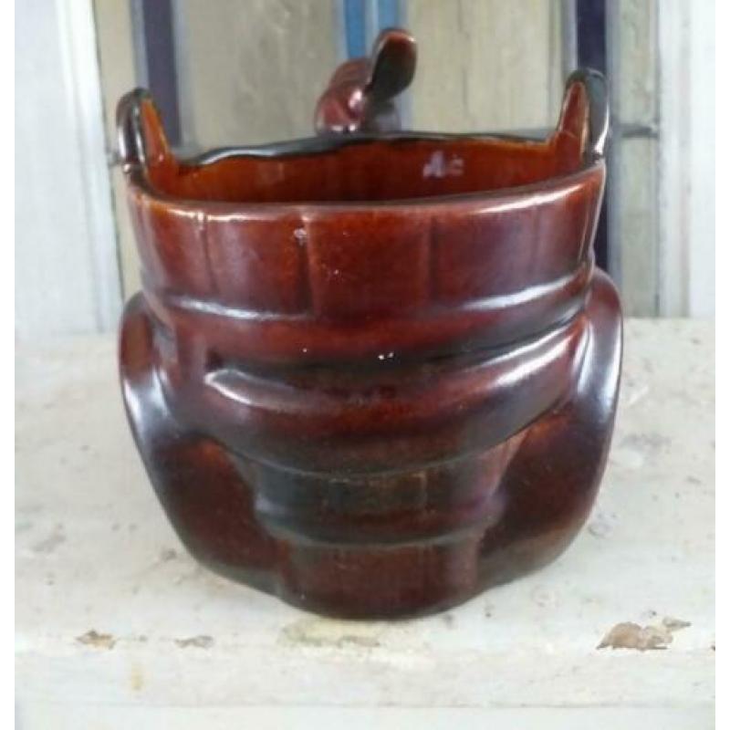Grote Ezel met trekkar * Vintage Bloempot * Retro