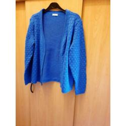 Jacqueline de Yong kobaltblauw vest maat M
