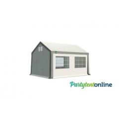 Waterdichte Partytent 4x4 m PE Wit-Grijs | Partytent-online