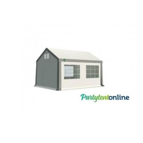Waterdichte Partytent 4x4 m PE Wit-Grijs | Partytent-online