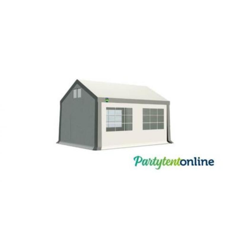 Waterdichte Partytent 4x4 m PE Wit-Grijs | Partytent-online