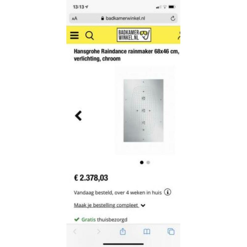 Grohe Raindance regendouche douchecabine