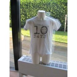 10 Days super mooi gaaf wit T shirt in top staat mt 140