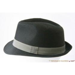 gleufhoed Trilby zwart katoen 56 nieuw unisex