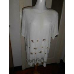 shirt tuniek creme kat feminin OPRUIMING