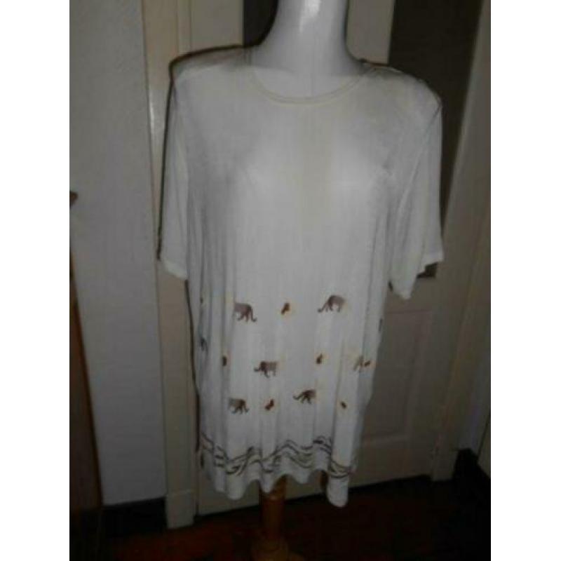 shirt tuniek creme kat feminin OPRUIMING