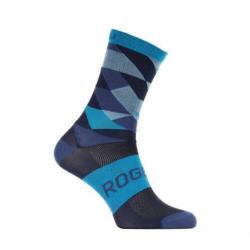 Fietssokken Rogelli RCS-14 blauw zwart fluor en rood