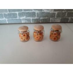 Glazen pot met jamkoekjes