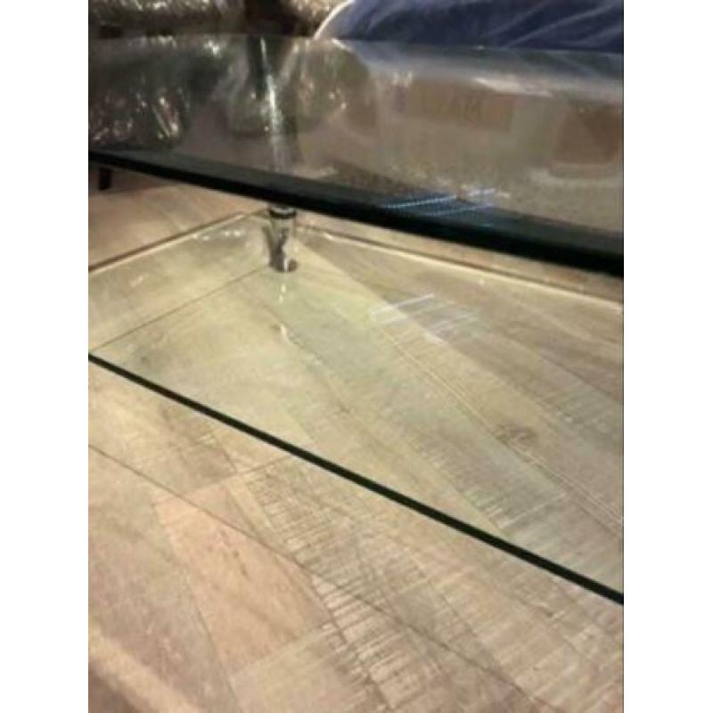 Glazen salon tafel 80x120