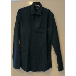 blauw easy iron overhemd maat M