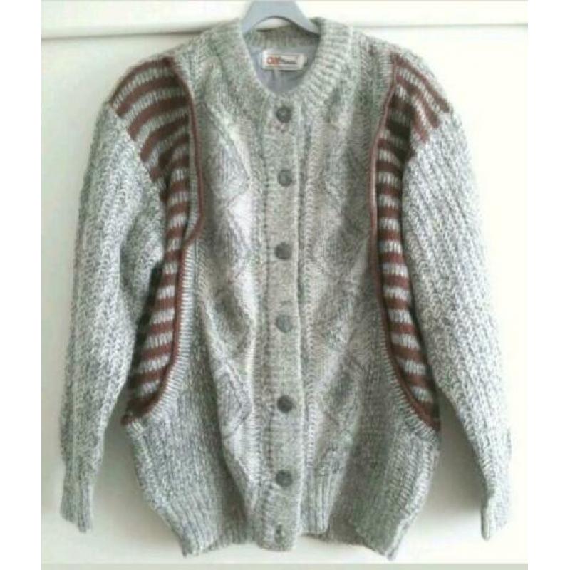 Nieuw grijs bruin warm vest maat XXL