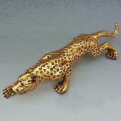 Koper Beeld Tijger 40 cm Luipaard Leeuw Panter Jaguar 1.2 KG